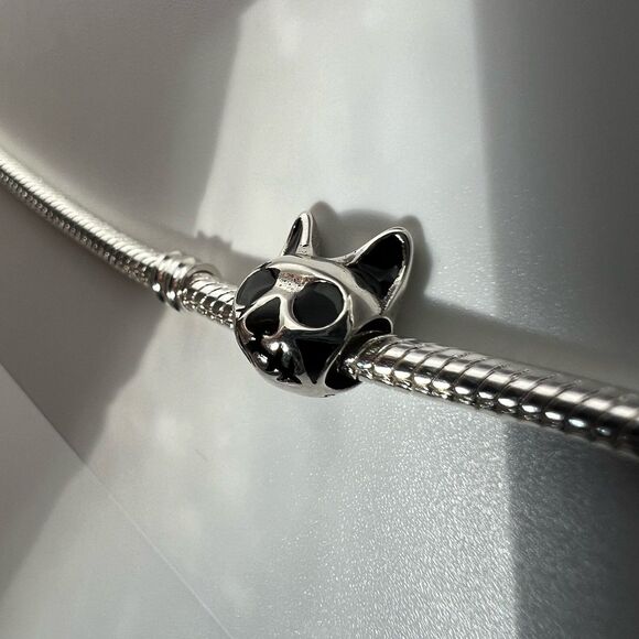 Halloween Cat Pandora Compatible S925 Sterling Silver Charm - Picture 7 of 7